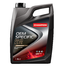 CHAMPION OEM SPECIFIC 0W20 LS-FE ACEA C5 / API SN Plus 5L 8232763 ( NORME : BMW LONGLIFE-17FE+ * MB 229.71 * OPEL OV0401547 * VOLVO VCC RBS0-2AE )