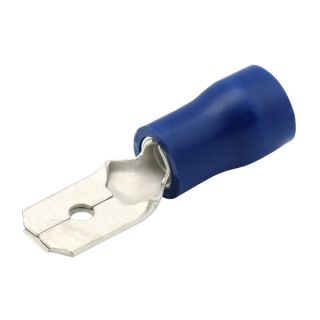 COSSE MALE 10 PIECES 6.3mm  BL 740BLU