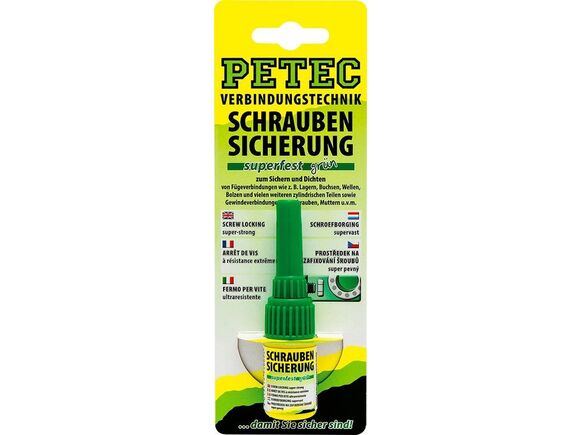 Petec frein filet à résistance extrême vert 5 gr. blister 93005
