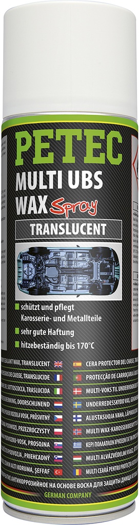 Petec spray protection bas de caisse cire transparent 500 ml P73450