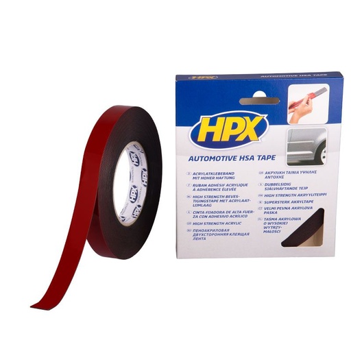 [HSA002] RUBAN DE MONTAGE HSA DOUBLE FACE HPX - ANTHRACITE 6MMX10M (1PC) HSA002