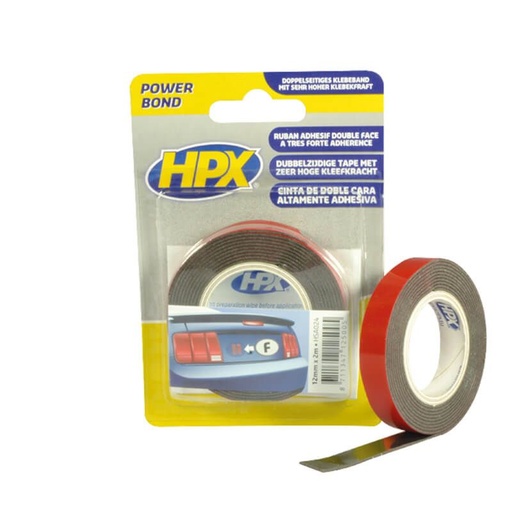 [HSA025] RUBAN DE MONTAGE HSA DOUBLE FACE HPX - ANTHRACITE 19MMX2M (1PC) HSA025