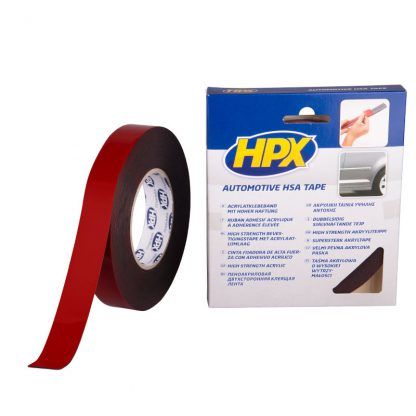 [HSA006] RUBAN DE MONTAGE HSA DOUBLE FACE HPX - ANTHRACITE 25MMX10M (1PC) HSA006